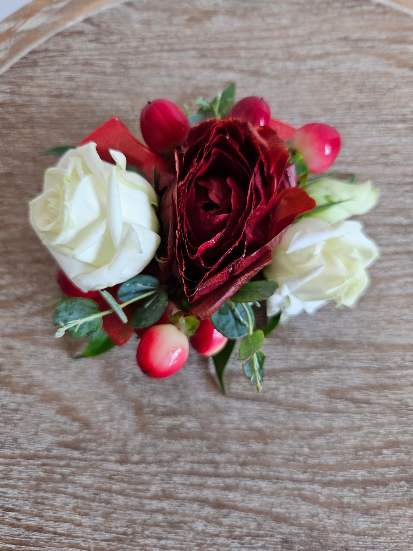 Wrist Corsage Red Flowers