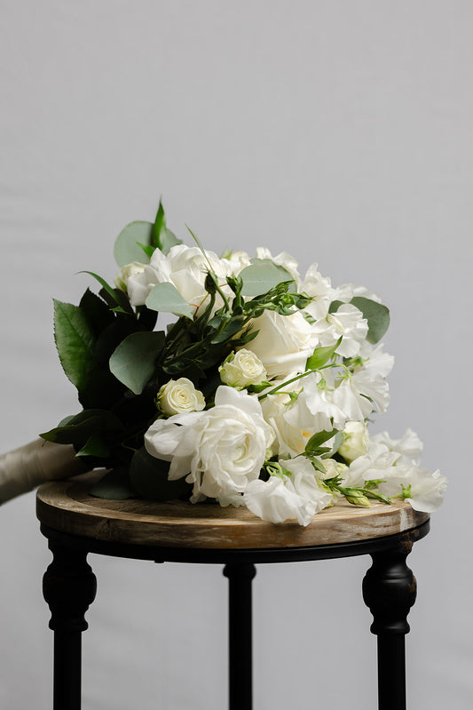 Bridal Bouquet of white flowers and greenery