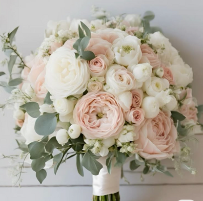 Bridal Bouquet Blush and white
