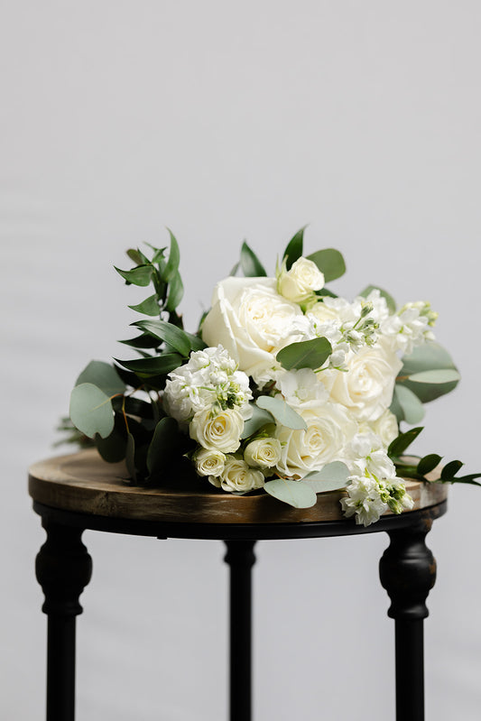 Bridesmaid' Bouquet of white flowers and greenery