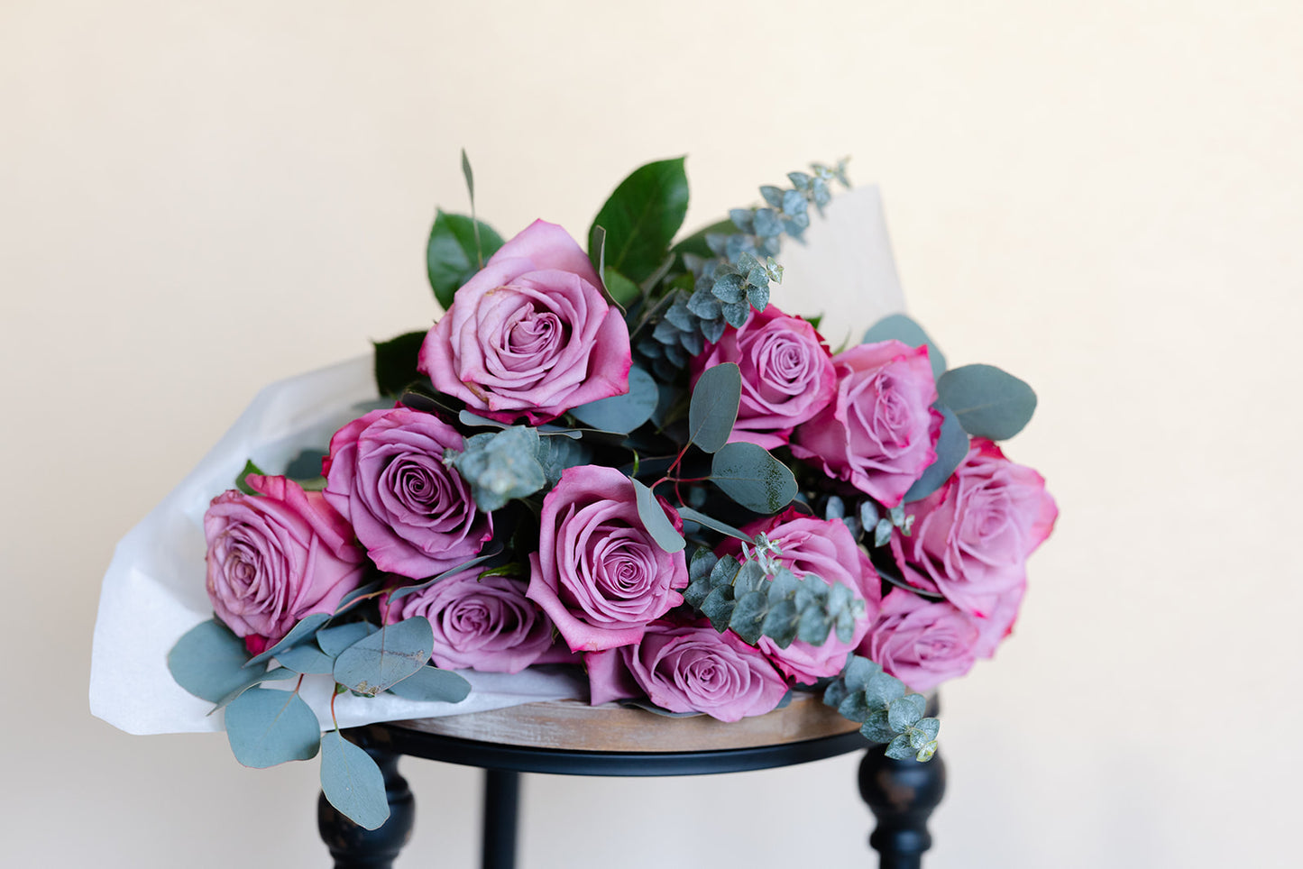 Dozen Roses Wrapped Bouquet – Green Valley Floral Design