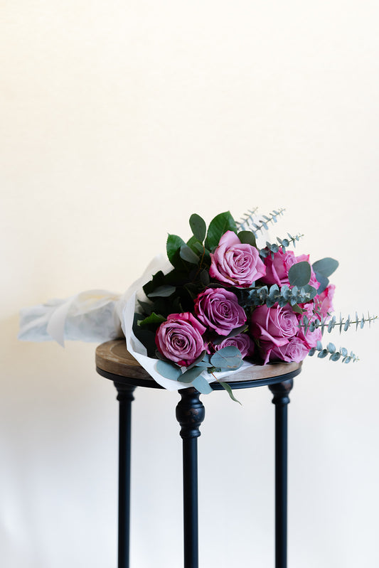 Dozen Roses Wrapped Bouquet