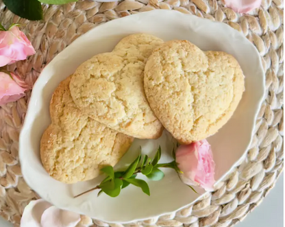 Dr Pete's Cottage rose heart scones