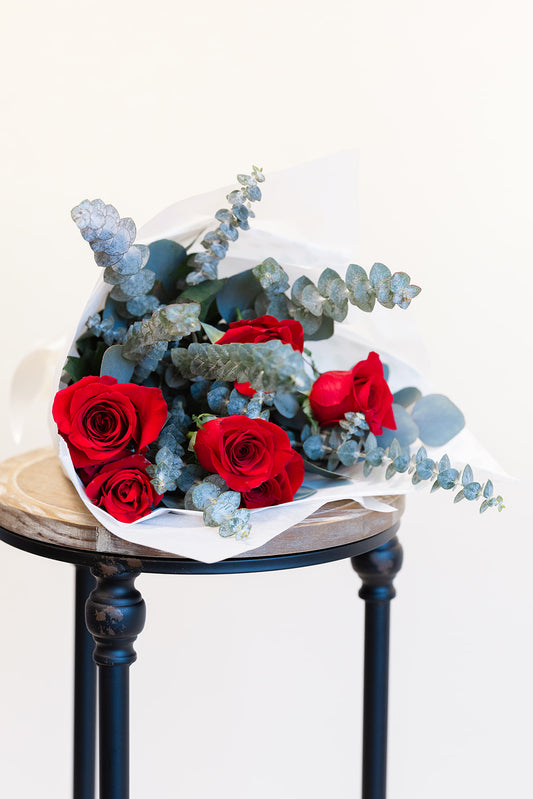 Dozen Roses Wrapped Bouquet