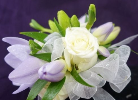 Lavender wrist Corsage