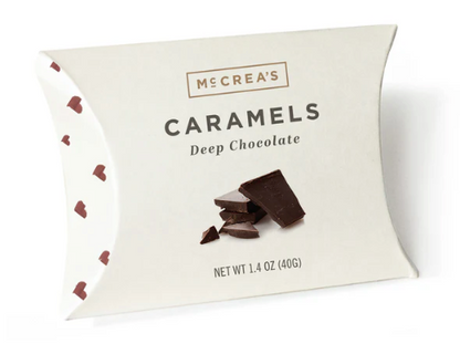 Pack of McCrea's Deep Chocolate Caramels on a white background
