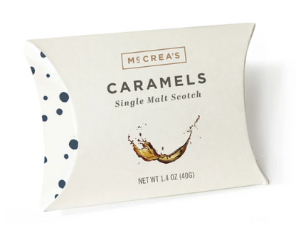 McCrea's Caramels Single Malt Scotch packaging on a white background