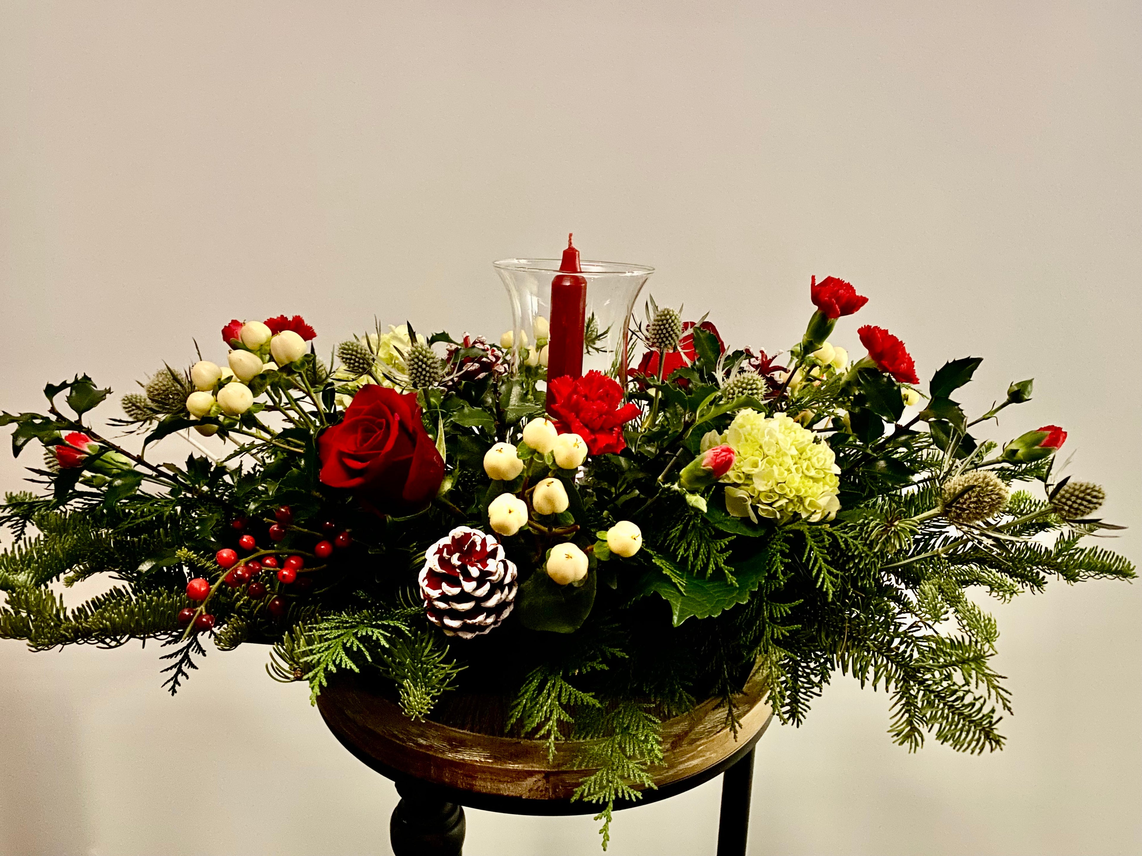 Winter's Embrace Candle Centerpiece